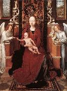 Hans Memling Virgin and Child Enthroned with Two Angels Sweden oil painting artist